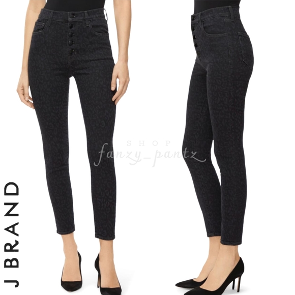 J Brand Denim - J Brand Lillie High Rise Skinny Crop Jean 24 Black